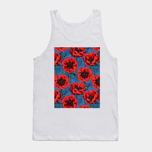 Red anemone garden Tank Top by katerinamk